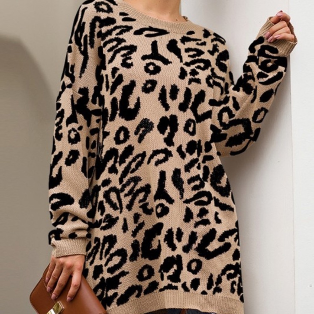 Leopard print sweater